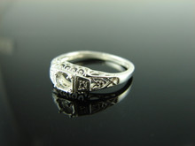 5806 RING SETTING STERLING SILVER SIZE 6.5, 4 MM ROUND STONE