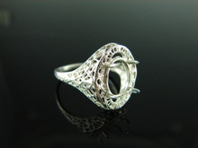 5807 RING SETTING STERLING SILVER SIZE 6, 10X8 MM OVAL STONE