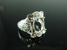 5818 RING SETTING STERLING SILVER SIZE 8.25, 11x9 MM OVAL STONE  