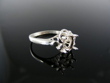 1895  RING SETTING STERLING SILVER, SIZE 5.5, 7x5 MM OVAL STONE