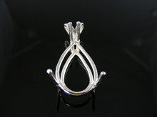 P51  PENDANT SETTING STERLING SILVER, 16X10 MM PEAR STONE