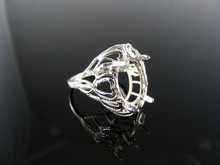 5469 RING SETTING STERLING SILVER, SIZE 8, 14X10 MM OVAL STONE
