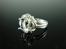 6209 Ring Setting Sterling Silver Size 6.5, 9x7 oval Cut Gemstone
