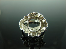 5734 Ring Setting Sterling Silver Size 9, 12x10mm Oval Gemstone