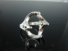 5737 Ring Setting Sterling Silver Size 10.25, 20x15mm Oval Gemstone