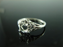 5743 Ring Setting Sterling Silver Size 9.75, 6mm Round Gemstone