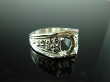 5750 Ring Setting Sterling Silver Size 10.5, 9x7mm Oval Gemstone