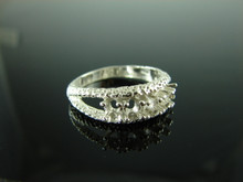 5754 STERLING SILVER MOTHERS RING SETTING, 5 - 3.5 MM ROUND GEMSTONE, SIZE 9.75