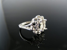 1561  RING SETTING STERLING SILVER, SIZE 5.5, 7X5 MM OVAL STONE