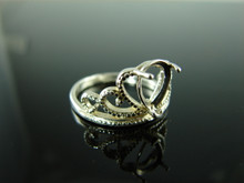 5833 Ring Setting Sterling Silver Size 8, 10x7mm Pear Gemstone