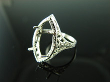 5843 Ring Setting Sterling Silver Size 6, 18x9 mm Marquise Gemstone