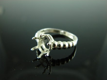 5924 Ring Setting Sterling Silver Size 6.25, 9x7 mm Oval Gemstone