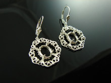 5876 Sterling Silver Earrings, 10x8mm Oval Gemstones