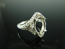 5908 Ring Setting Sterling Silver Size 6.5, 9x7mm Oval Gemstone