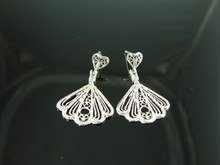 4017 STERLING SILVER FILIGREE DANGLE EARRING SETTING
