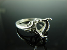 6095 Ring Setting Sterling Silver Size 8.75, 10mm Heart Gemstone