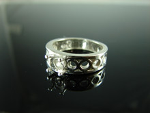 6106 STERLING SILVER RING SETTING, 5 MM ROUND GEMSTONE, SIZE 7