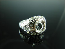 6121 Ring Setting Sterling Silver Size 7, 7 mm Round Gemstone