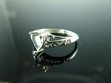 6135 Ring Setting Sterling Silver Size 7.25, 8x6 mm Pear Gemstone