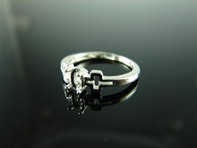 6137 Ring Setting Sterling Silver Size 3, 5x3 mm Oval Gemstone