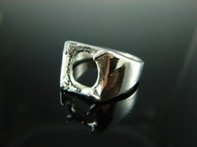 6139 Ring Setting Sterling Silver Size 8.5, 11x9 mm Oval Facet Or Cabochon Gemstone