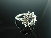 6164 Ring Setting Sterling Silver Size 6.75, 6mm Round Gemstone