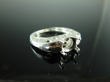 6184 Ring Setting Sterling Silver Size 7.25, 8mm Round Gemstone