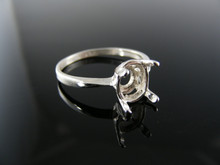 5412 RING SETTING STERLING SILVER, SIZE 8.25, 9X7 MM OVAL STONE