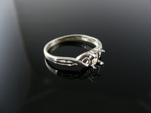 4996  RING SETTING STERLING SILVER, SIZE 6.25, 6X4 MM OVAL STONE