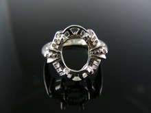 5580 RING SETTING STERLING SILVER, SIZE 5,  9X7 OVAL STONE