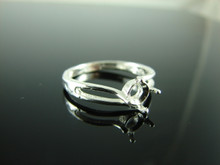 6213 Ring Setting Sterling Silver Size 8.25, 6 mm round gemstone