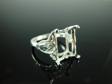 6214 Ring Setting Sterling Silver Size 7.25, 14x10 oval gemstone