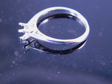 6239 Sterling Silver Solitaire Ring,  5mm round stone Size 7.5