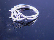 6245 Sterling Silver Ring 8 x 6 mm Oval Stone, Size 6.5 