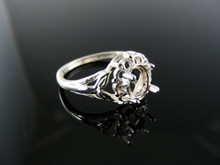 1794  RING SETTING STERLING SILVER, SIZE 7, 7X5 OVAL STONE