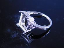 6250 Sterling Silver Ring 11 x 9 mm rectangle, Size 7.25