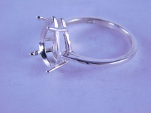 6264 STERLING SILVER RING SETTING,14X9 MM PEAR GEMSTONE, SIZE 8.25