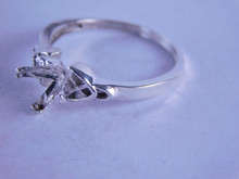 6305 Sterling Silver Ring Setting, 5.5 mm Square, Size 7