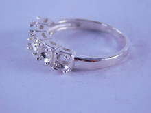 6338 STERLING SILVER RING SETTING, 5 - 4 MM ROUND GEMSTONE, SIZE 8.5