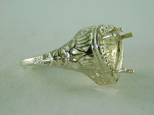 6383 RING STERLING SILVER, 11 MM HEART, SIZE 7.5