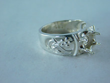 6379 RING SETTING SOLITAIRE, 8 MM ROUND FACETED GEMSTONE, SIZE 6.5