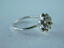 6373 RING STERLING SILVER SOLITAIRE, 4.5 MM GEMSTONE, SIZE 8.5