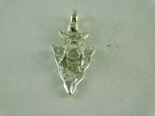 6389 STERLING SILVER  ARROW HEAD PENDANT, 7X5 MM OVAL FACETED GEMSTONE