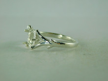 6391 STERLING SILVER RING SETTING, 8X6 MM OVAL CABACHON GEMSTONE SIZE 8.75