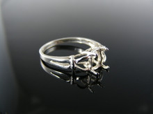 5474  RING SETTING STERLING SILVER, SIZE 7, 7X5 MM OVAL STONE
