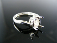 5550 RING SETTING STERLING SILVER, SIZE 6.5,  8X6 OVAL
