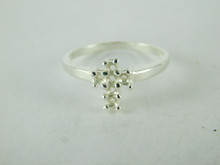 6501 STERLING SILVER RING SETTING, 6 STONE,  6 - 2 MM ROUND FACETED GEMSTONE, SIZE 7
