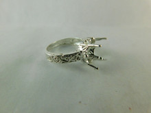 5421 Sterling Silver Ring, 14x10 Oval Faceted size7.25