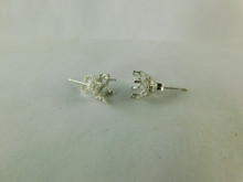 6522 Sterling Silver Earrings 7.5mm  Round