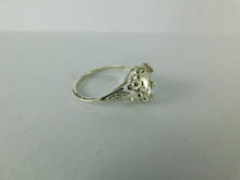 6525 Sterling Silver Ring Setting, 9x7mm Oval, Size 8.5